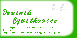 dominik czvitkovics business card